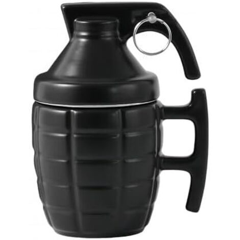 [JAMAIS UTILISÉ] Tasse Grenade, Tasse Créative de 350 ml, Tasse pour Cappuccino et Latte, Tasse à Café Céramique, Tasse à Bière 3D, Tasse en Forme de Grenade avec Couvercle, Idée Cadeau Original - Noi (1/5)