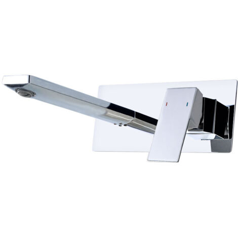 [JAMAIS UTILISÉ]Mitigeur Lavabo Mural Robinet Salle de Bain pour Baignoire et Lavabo Robinet Lavabo Encastré Mural Design Moderne argent (1/4)