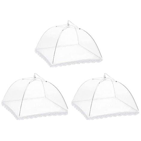 3 Pièces Couverture Pliable Couverture Alimentaire Tente Couverture de Fruits Couverture de Gâteau Protection Contre Les Mouches pour la Nourriture Barbecue fêtes buffets Camping (1/5)