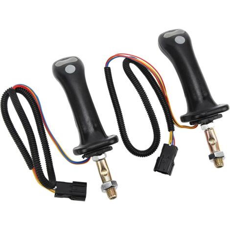 Poignées de Joystick Excavatrices à 3 Boutons, Conception Ergonomique, Matériau en Alliage D'abs et en Aluminium Durable Compatible avec DOOSAN DH DX150 215 225 300 370-9C, Mini (1/5)