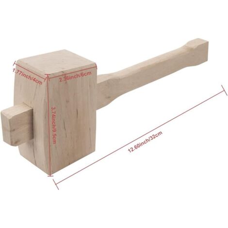Stanley 1-57-046 Maillet De Menuisier Tête Hêtre 115 Mm - Outil Bois Robuste