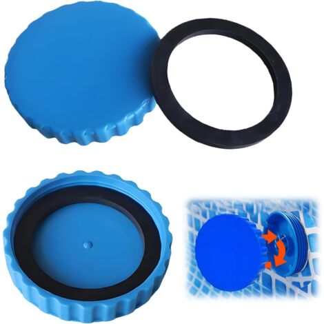 [JAMAIS UTILISÉ]2 Pièces Fermeture hivernale pour piscines Intex,Bouchons d'hiver étanches pour Les Deux connexions, avec Joints Assortis, Antigel et Etanche (1/4)