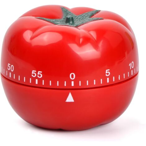 Minuteur De Cuisine Mécanique 60 Minutes - Design Carré Noir, Alarme Sonore, Pas De Piles - Pour Cuisson, Sport, étude