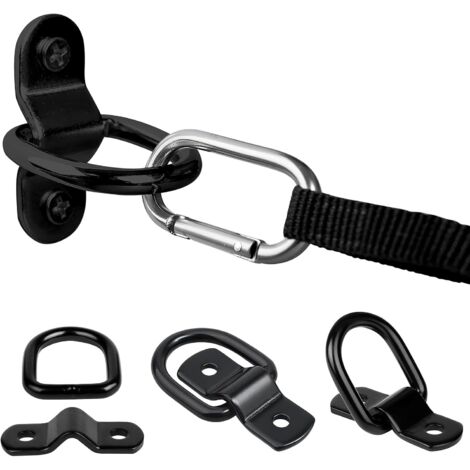 6 Pièces Anneaux D'Arrimage INOX D - Crochet Remorque Avec Supports Et Vis - Charge 100kg