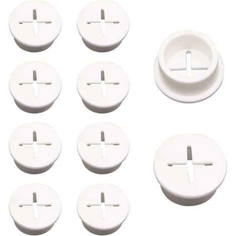 [JAMAIS UTILISÉ]10 Pcs 20mm White Silicone Flexible Cable Grommet Cable Grommet for Office Table Cable Tidy (1/5)