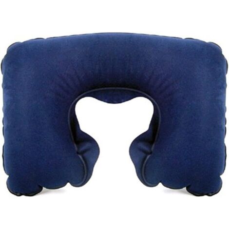 Coussin De Nuque Gonflable Avec Pompe Intégrée - Bleu, 36x20x11 Cm | Pour Voyage, Bureau, Détente - 3