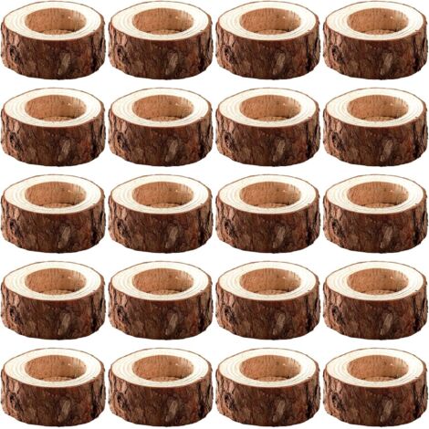 [JAMAIS UTILISÉ]Lot de 20 photophores en Bois pour fête de Mariage, Anniversaire, Vacances，Lot de 20 photophores en Bois pour fête de Mariage, Anniversaire, Vacances (1/5)