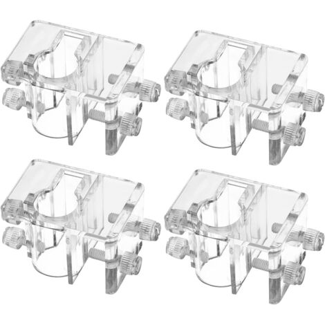 [JAMAIS UTILISÉ]4 Pièces Montage Tuyau d'aquarium, Support Tube Aquarium pour 27mm Maintenir la Pompe, Clips de Fixation Souples pour Aquarium, en Acrylique Transparent (1/5)