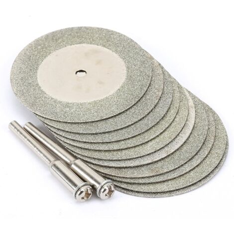 [JAMAIS UTILISÉ]10pcs 40mm Diamantaires Off disques Wheel outil rotatif avec 2 Mandrin Arbor Set