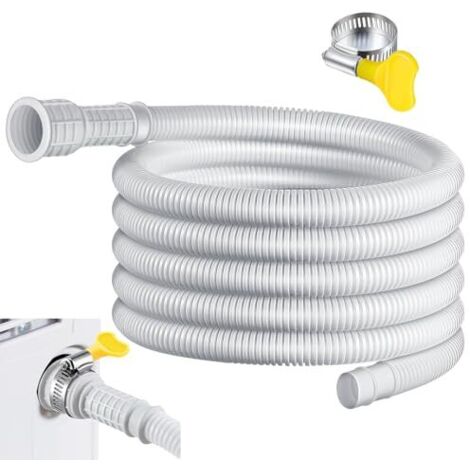 [JAMAIS UTILISÉ]Tuyau De Vidange Flexible Pour Climatiseur Et Déshumidificateur - 4m Avec Pince Adaptateur En Caoutchouc Découpable