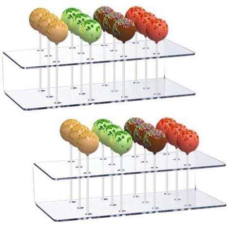 Supports à Sucettes Transparents 12 Trous Présentoir à Sucettes en Acrylique Présentoir à Cake Pops Lollipop Stand pour Baby Shower Mariage Fête (1/5)