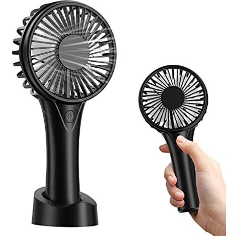 [JAMAIS UTILISÉ]Ventilateur portable USB, mini ventilateur main, ventilateur silencieux avec 3 vitesses ajustables, batterie rechargeable de 2500 mAh, petit ventilateur main pour chambre à coucher (no