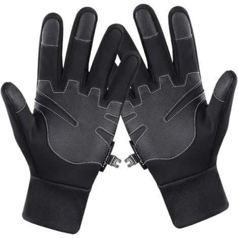 Paire De Gants D'hiver Noirs - Taille S/M - Chauds, Tactiles Et Etanches - Vélo, Moto, Ski