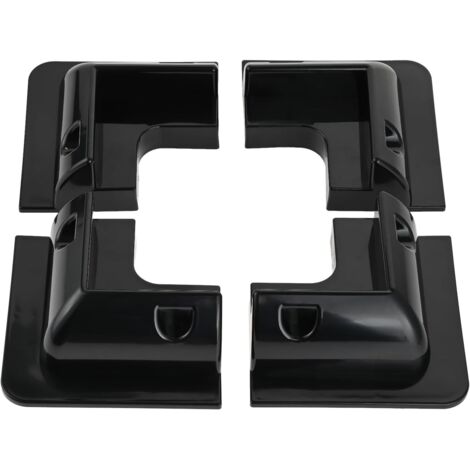 [JAMAIS UTILISÉ]Lot de 4 supports de montage pour panneau solaire en ABS résistant aux UV utilisés sur les toits de camping-cars, bateaux, caravanes, camping-cars, remorques – Noir (1/3)