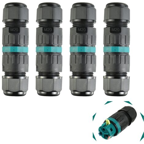 [JAMAIS UTILISÉ]Connecteur Électrique Étanches IP68 3 pôles Connecteur de câble diamètre de câble 5-12mm （4 pcs） (1/4)