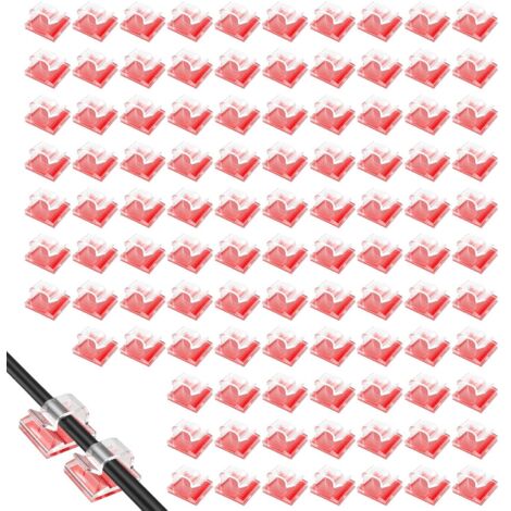 [JAMAIS UTILISÉ]100 Pièces Clips Câbles Auto-Adhésifs, Attache Cable Autocollant, Crochet Adhesif Mural, Organisateur de Câbles Transparent pour Rangement, Fixation et Gestion des Câble, Clips Collant (1/5)