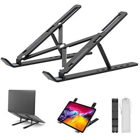 Support pour ordinateur portable réglable pour bureau, tablette portable et ordinateur Support pliable ergonomique pour ordinateur portable Support universel adapté pour ordinateurs portables et (1/5)