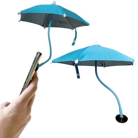 [JAMAIS UTILISÉ]Dermonem Parapluie de téléphone portable avec tuyau flexible réglable à 360 °, Support de téléphone portable magnétique, parasol pour téléphone portable adapté à une utilisation en voi (1/5)