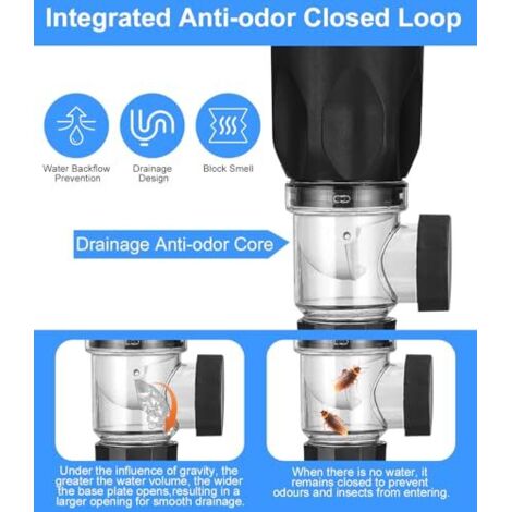 Kit De Vidange Lavabo Flexible - Siphon Avec Pop-up, Tuyau Extensible 42-93,5 Cm, Anti-odeurs