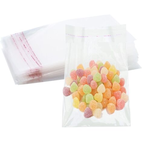 [JAMAIS UTILISÉ]300 Pièces Sachet Cellophane Transparent, 8x12cm Sachet Transparent, Sachets Transparents pour Biscuits, Idéal pour Bijoux, Bonbons, Chocolats, Qualité, Polyvalent, Emballage Pratique  (1/5)