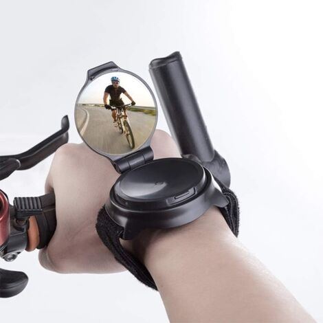 [JAMAIS UTILISÉ]Cycling Bike Bicycle Rear View Mirror Wrist Guard Wristbands Back Mirror, Universal Rearview Mirror for Wrist, Portable and 360° adjustable Bike Mirror Electronic Racing, Bike (1/5)