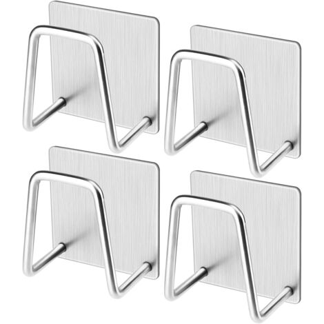 [JAMAIS UTILISÉ]Lot de 4 porte-éponges en acier inoxydable pour cuisine, salle de bain，Lot de 4 porte-éponges en acier inoxydable pour cuisine, salle de bain (1/5)