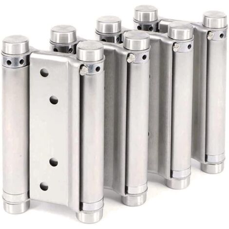 [JAMAIS UTILISÉ]2 Paires de Charnières de Porte Battante de Saloon Café Comptoir Freegate à Double Action en Acier Inoxydable Réglable Parfait à Fermeture Automatique 100mm 4inch- (1/5)