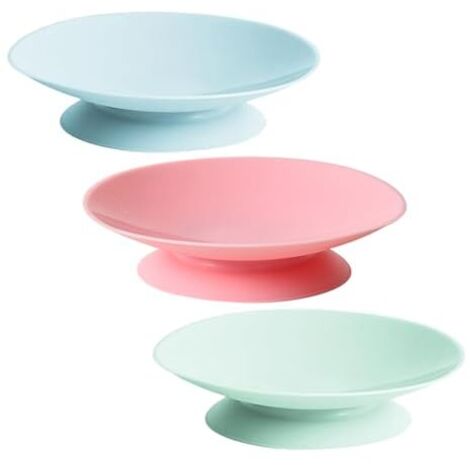 [JAMAIS UTILISÉ]Lot de 3 ventouses double face pour assiette, bol, plat, repose-ustensiles portable (1/5)