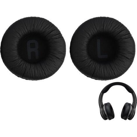 [JAMAIS UTILISÉ]Coussinets de Rechange pour Casque JBL Tune T500BT, T450BT, 510BT, E40BT, Coussinets d'oreille en Mousse à mémoire de Forme de 70 mm, Similicuir, Noir, Confort et Isolation phonique (1/5)