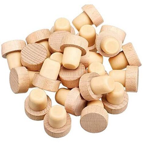 [JAMAIS UTILISÉ]Tagtight Lot de 50 Bouchon Bouteille vin en forme de T, Bouchon en liege Réutilisables, Bouchons Bouteilles En bois et caoutchouc pour bouteille de vin et de bière, Huiles, Boissons (1/5)