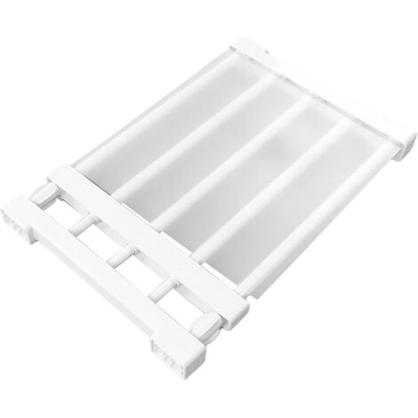 [JAMAIS UTILISÉ]Étagère De Tension Extensible pour Placard, étagère De Rangement Réglable en Métal sans Clous pour Armoire, Armoire, Cuisine, Salle De Bain, Blanc, Largeur 24 Cm(38-55cm)