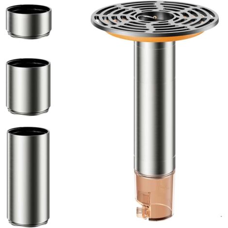 [JAMAIS UTILISÉ]Clapet Anti Odeur, Clapet Anti Odeur Douche avec Fermeture Automatique, avec 4 Tubes de Hauteur Variable, 27-58 mm Anti Odeur Douche, pour Utilisation dans Les Cuisines, Salles de Bain