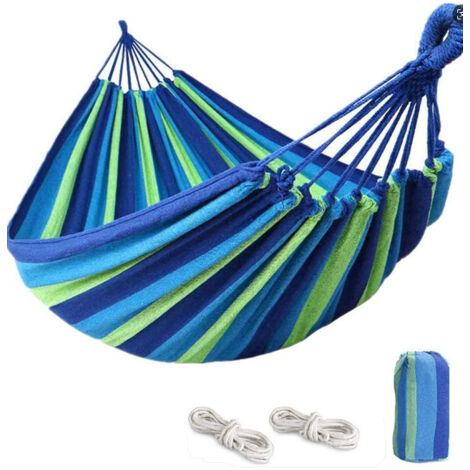[JAMAIS UTILISÉ]Hamac d'extérieur de Camping, en Plein air Portable en Toile, Léger avec Sangles respectueuses des Arbres, Sac de Transport, Parfait pour Le Jardin, Balcon, Patio, la Plage, Randonnée， (1/5)