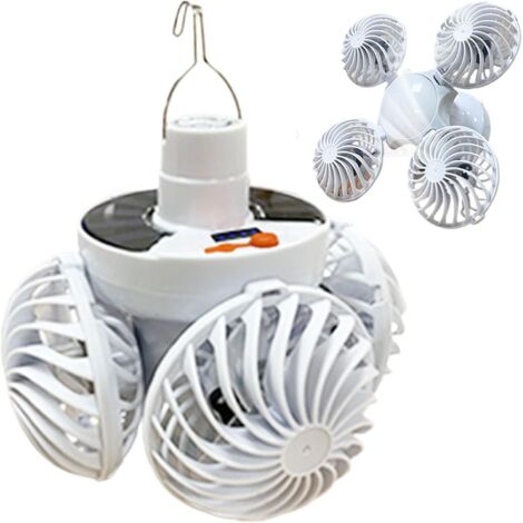 [JAMAIS UTILISÉ]Ventilateur De Plafond Avec Éclairage - Design Ballon Ventilateur De Plafond Énergie Solaire,Lampe Pliable Avec Crochet Design Football Pour Maison, Garage, Véranda, Jardin, Terrasse,  (1/5)
