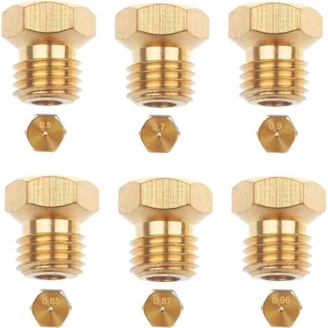[JAMAIS UTILISÉ]6 Pièces Gicleur Butane Universels, Brûleurs à Gaz Naturel pour Plaque de Cuisson GPL, Jets, Buses et Injecteurs (0,5, 0,7, 0,87, 0,65, 0,9, 0,96) (1/4)