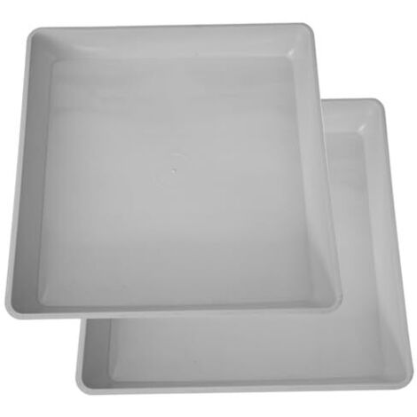 [JAMAIS UTILISÉ]Soucoupes en pot de plantes, soucoupe carrée, 2 pcs de plante en plastique de 2pcs de 10 pouces d'épaisseur, plateau de receveur d'eau de plante lourde, soucoupes en pot à fleurs imper