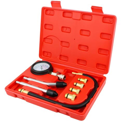 Testeur de compression, testeur de bougie d'allumage, kit d'outils de manomètre pour tester moto, voiture, moteur hors-bord tronçonneuse motoneige, voiture, moteur à gaz (1/5)