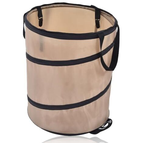 Sac de jardinage pliable de 10 gallons, sacs de déchets de jardin collecteur de feuilles, poubelle de camping, seau pliable, tissu Oxford à ressort en acier renforcé (1/5)
