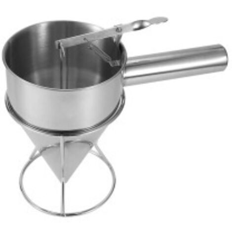 Entonnoir a Piston, 1200ML Entonnoir de Cuisson en Acier Inoxydable Entonnoir a Piston avec Support Entonnoir a Piston avec Couvercle 4 Buses de Remplacement pour Desserts Cupcakes (1/5)
