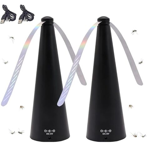 [JAMAIS UTILISÉ]Anti Mouche Ventilateur Anti Mouche, Electrique Chasse Mouche de Table,pour Maison Dîner, Pique-Nique Exterieur/Interieur，noir 1 pièces (1/5)