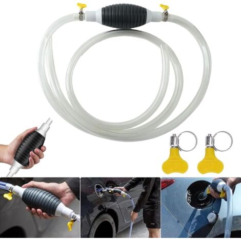 [JAMAIS UTILISÉ]Pompe à Main Pompe à Huile D'aspiration de Liquide Multifonctionnelle Pompe D'aspiration D'huile Avec Tuyau Pompe à Huile à Pince Métallique Adaptée à L'eau, à L'essence, au Diesel (1/4)