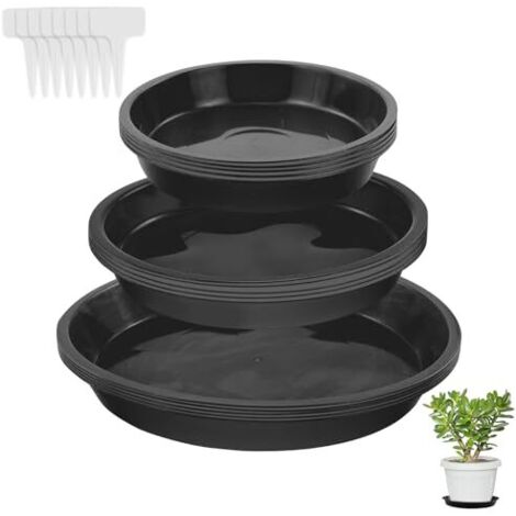 Lot De 6 Soucoupes Pour Pots De Fleurs - Diamètre 14,9 Cm, Plastique Rose - Protection Sol Et Meubles Contre L'eau