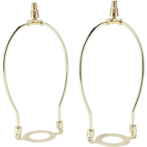 [JAMAIS UTILISÉ]2 Pièces Support de Harpe D'abat-Jour Support Réglable, Kit de Harpe de Lampe adapté à la Fois à la Tige de Lampe Standard et à la Base de Lumière E26 Fitter Adaptateur (Gold) (1/5)