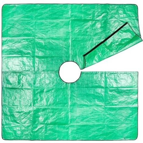 Bâche de protection pour arbustes de jardin - 200 x 200 cm - Fermeture facile - Avec 4 boucles d'angle - Pour collection de feuilles (1/5)