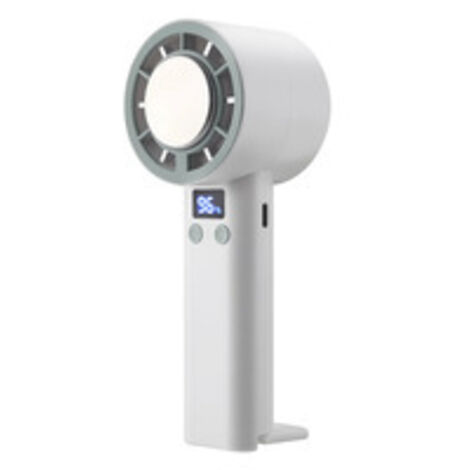 [JAMAIS UTILISÉ]Ventilateur Portable à Haut Débit 5 Vitesses avec un Ventilateur de Refroidissement Portable Rechargeable Silencieux pour Rentrer à la Maison, Abdominaux // 1 (WHITE) (1/5)