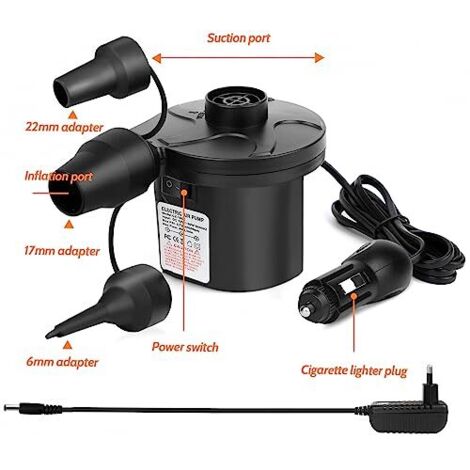 Pompe à Air électrique 3-en-1 – Gonflage, Dégonflage, Lampe LED | 2000 MAh, 200 L/min, Pour Matelas, Sacs Sous Vide, Camping