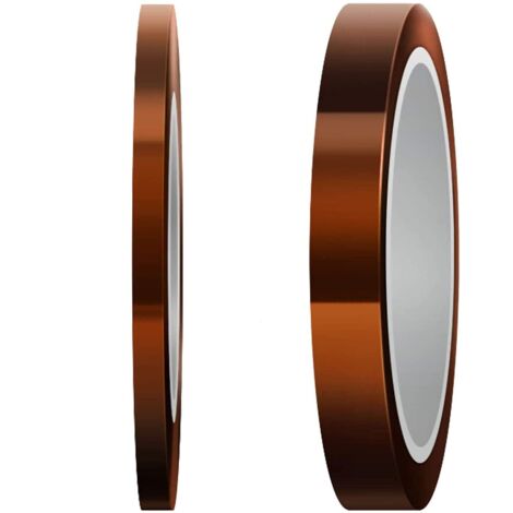 [JAMAIS UTILISÉ]Ruban Adhésif Polyimide, 2 Taille 10mm 20mm Ruban Résistant à la Chaleur Film Haute Température Résistant À La Chaleur Polyimide Kapton Bande Or Résistant Collant