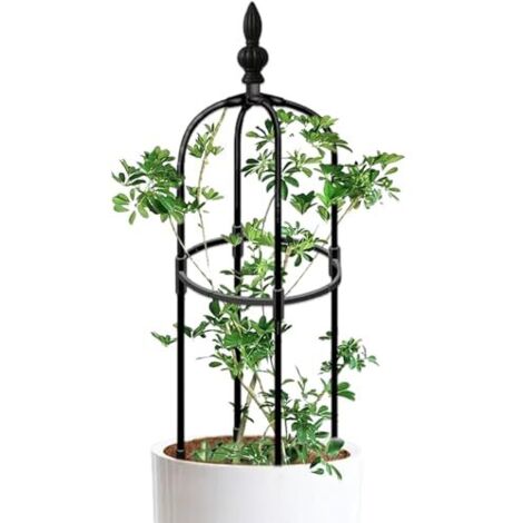 [JAMAIS UTILISÉ]Jardin obélisque Treillis 3 Pieds de Haut Rond Rouue Rustproofing Trellis Plant de Bricolage Plant Facile à Assembler pour Les Pots Plantes d'escalade intérieure, intérieure