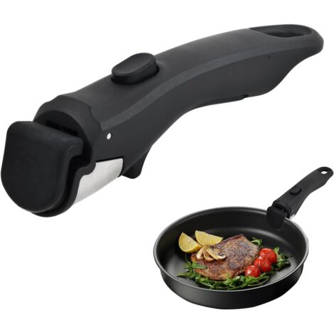 [JAMAIS UTILISÉ]Poignée Pot à Lait, PoignéE Casserole, Poignee Amovible Wok, Poignée De Pot Universelle, Poignée Anti-BrûLure Noir Longueur 19 Cm, Maximum de chargement 5 kg (1/5)