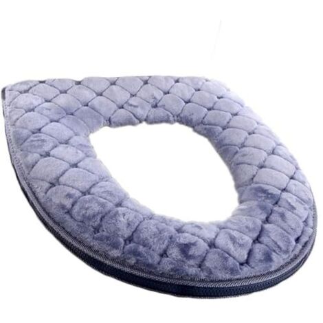 Coussin Épais Chauffant Pour Siège De Toilette – Doux, Lavable, Anti-Froid – Bleu – Taille L – Confort Hiver Irrésistible
